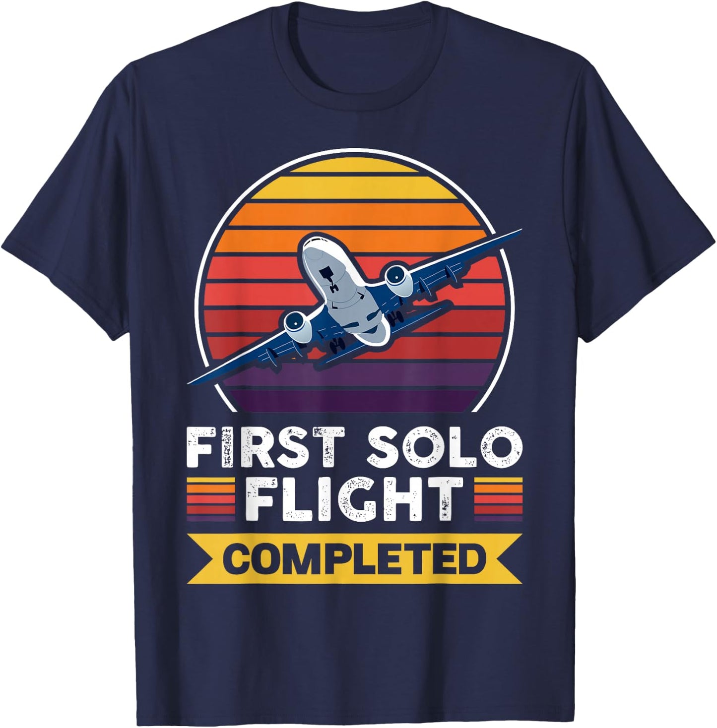 First Solo Flight Completed T-Shirt - T-Shirt | Navy
