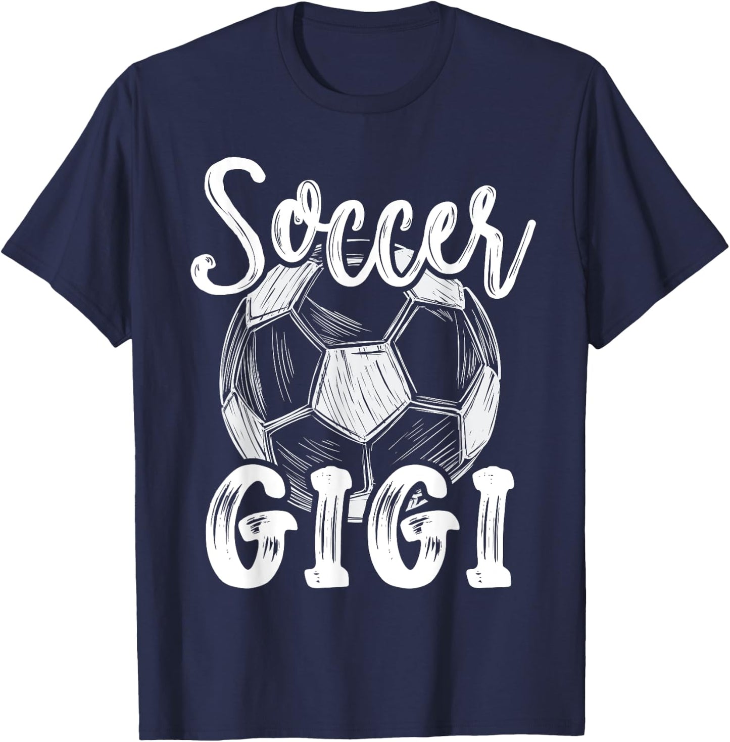Soccer Gigi Women Family Matching Team Player Soccer Ball T-Shirt - T-Shirt | Navy