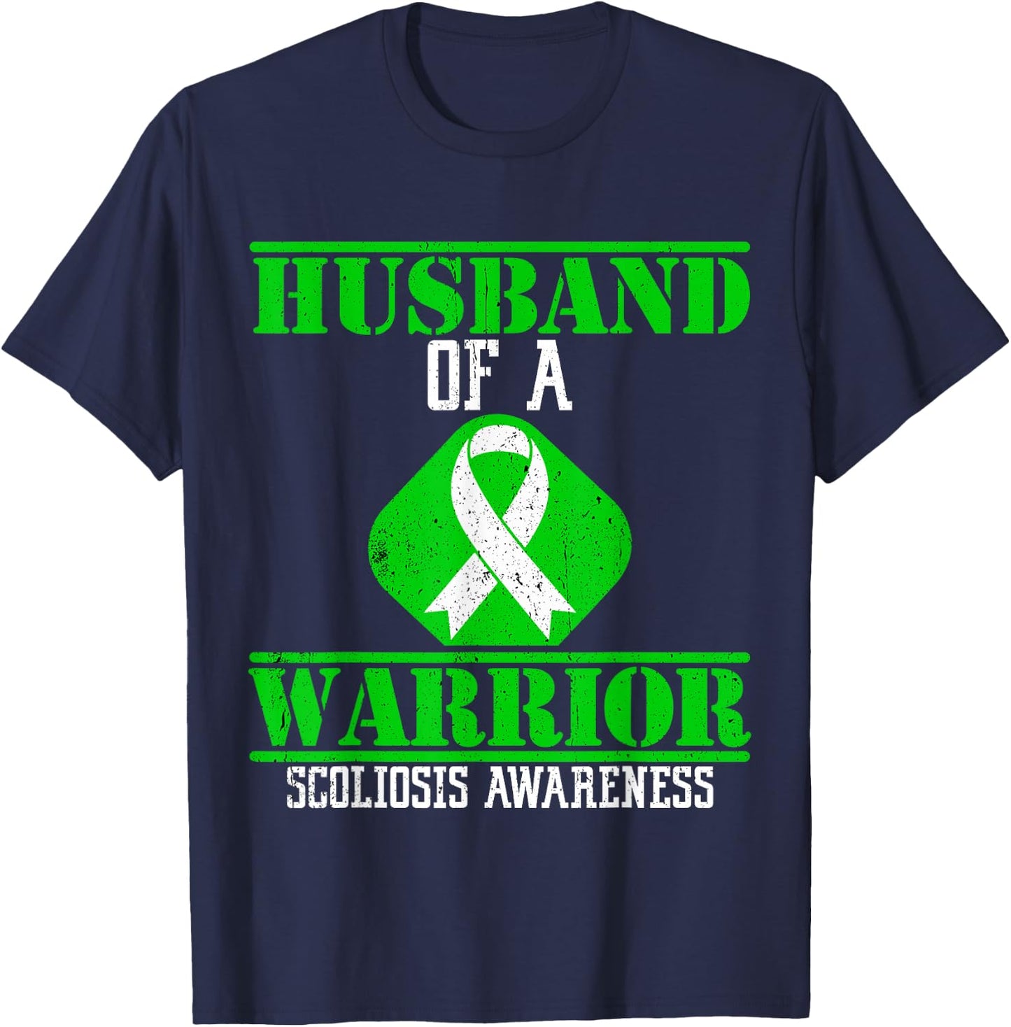 Husband of A Scoliosis Warrior Vintage T-Shirt - T-Shirt | Navy