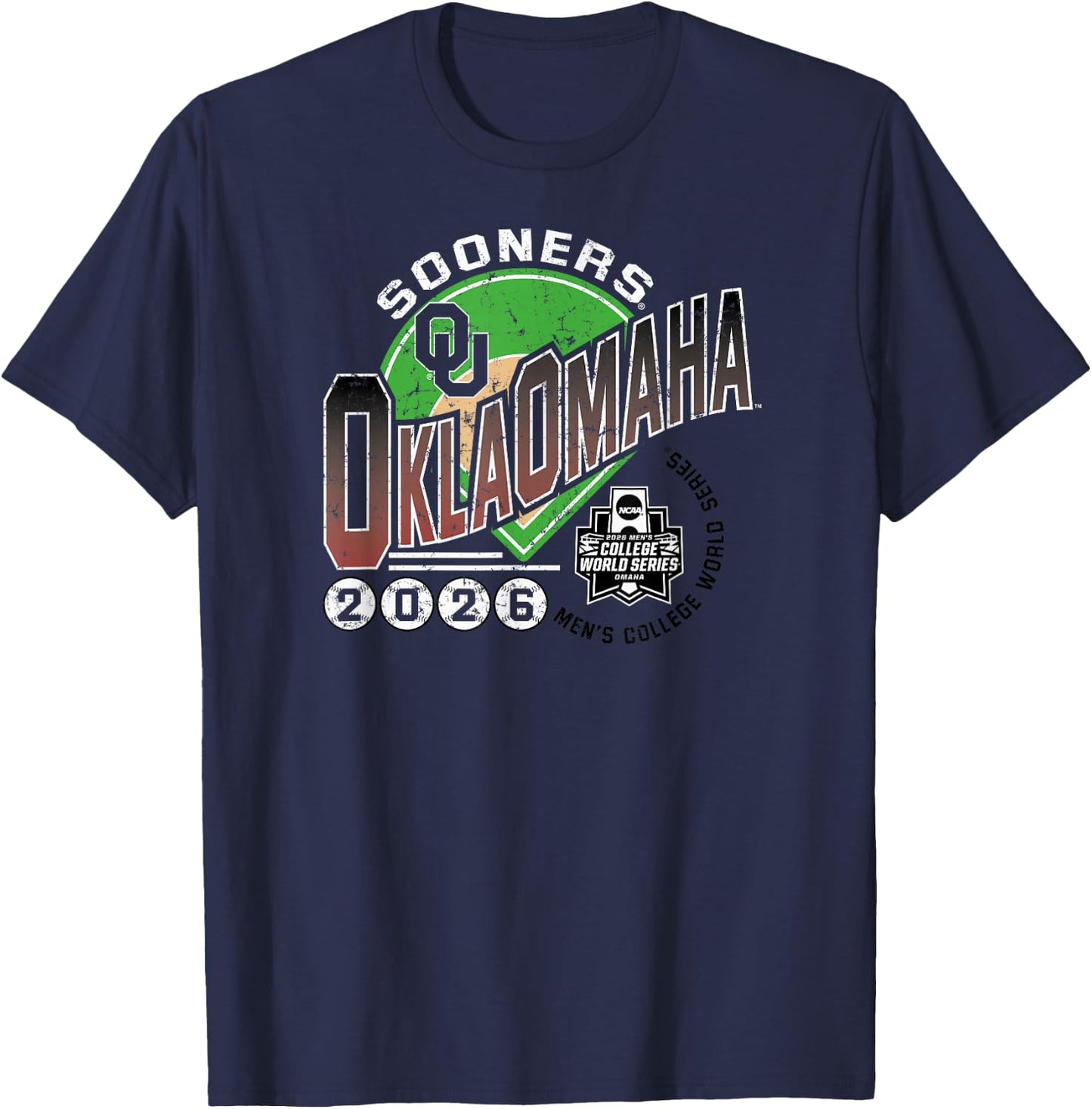 Oklahoma Sooners College World Series 2026 CWS OklaOmaha T-Shirt - T-Shirt | Navy