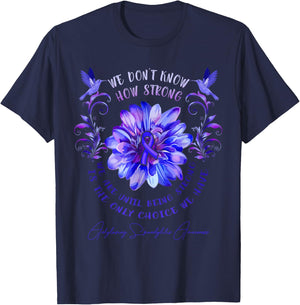 ANKYLOSING SPONDYLITIS AWARENESS Flower We Don't Know How T-Shirt - T-Shirt | Navy