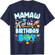 Mamaw of The Birthday Boy Astronaut Family Space Planets T-Shirt - T-Shirt | Navy