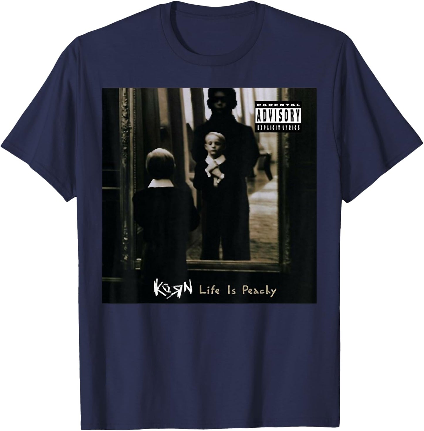 L.IFE funny IS PEA.CHY T-Shirt - T-Shirt | Navy