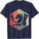 Retro Bishop Horse Rook | Funny Chess Shirt Gift T-Shirt - T-Shirt | Navy