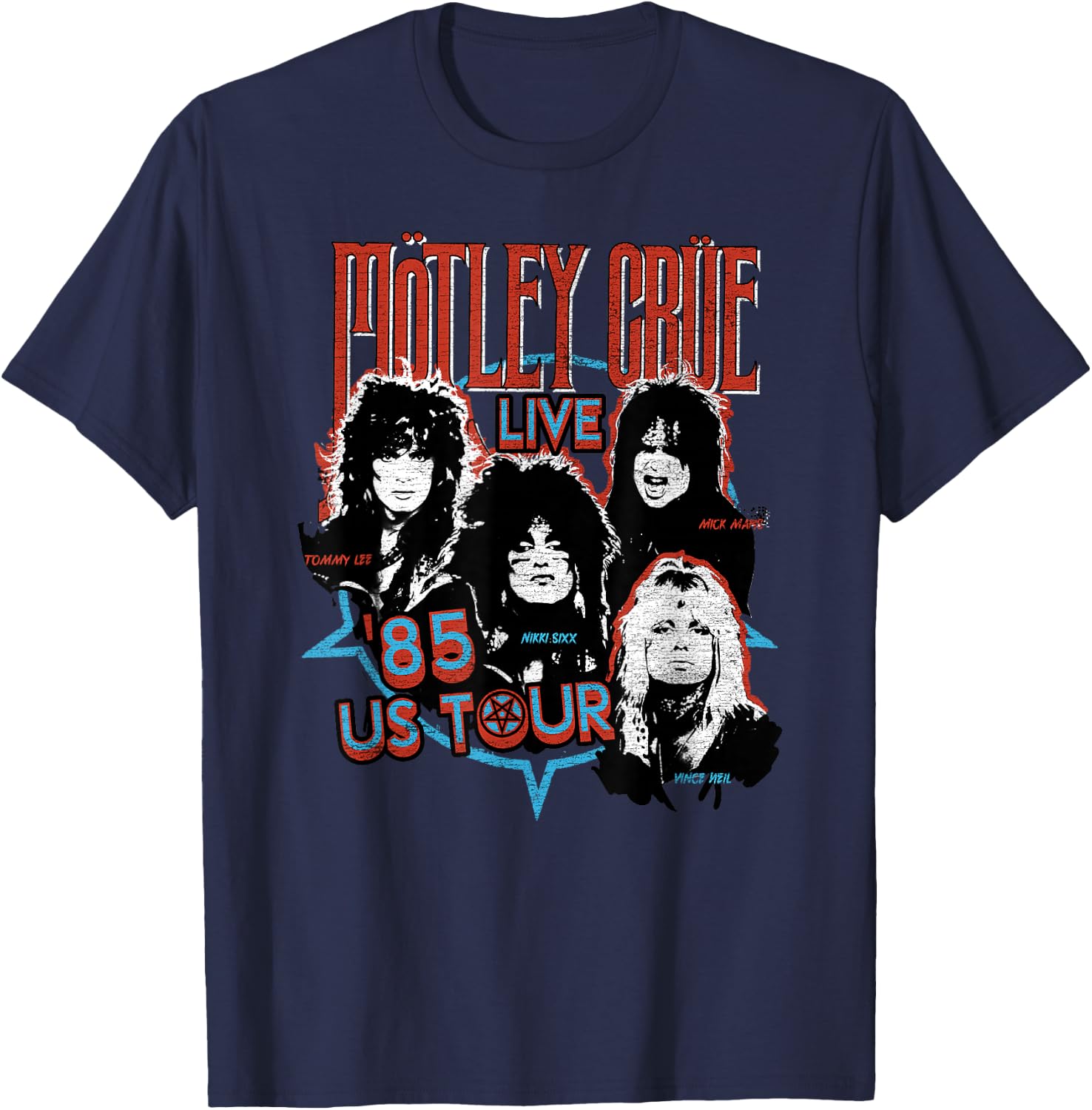 Mötley Crüe - '85 Tour T-Shirt - T-Shirt | Navy