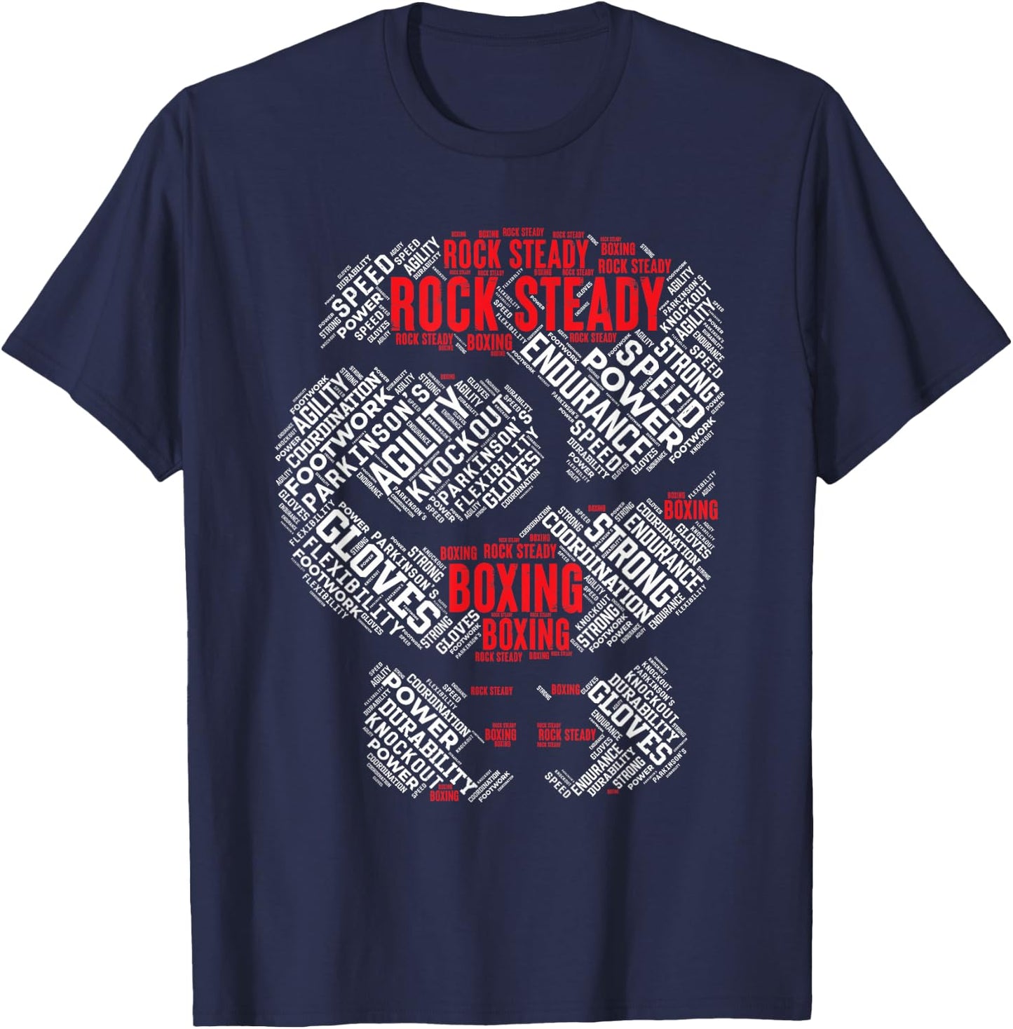 Rock Steady Boxing Glove Parkinson's T-Shirt - T-Shirt | Navy