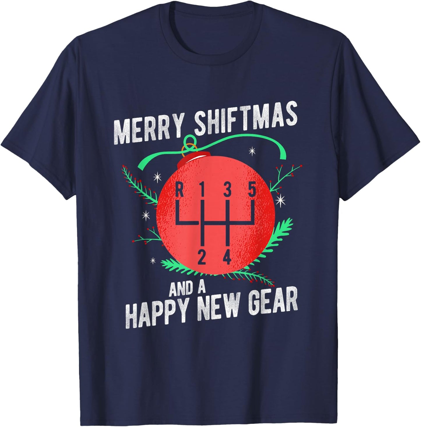 Car Guy Funny Auto Racing Mechanic Manual Christmas Car love T-Shirt - T-Shirt | Navy