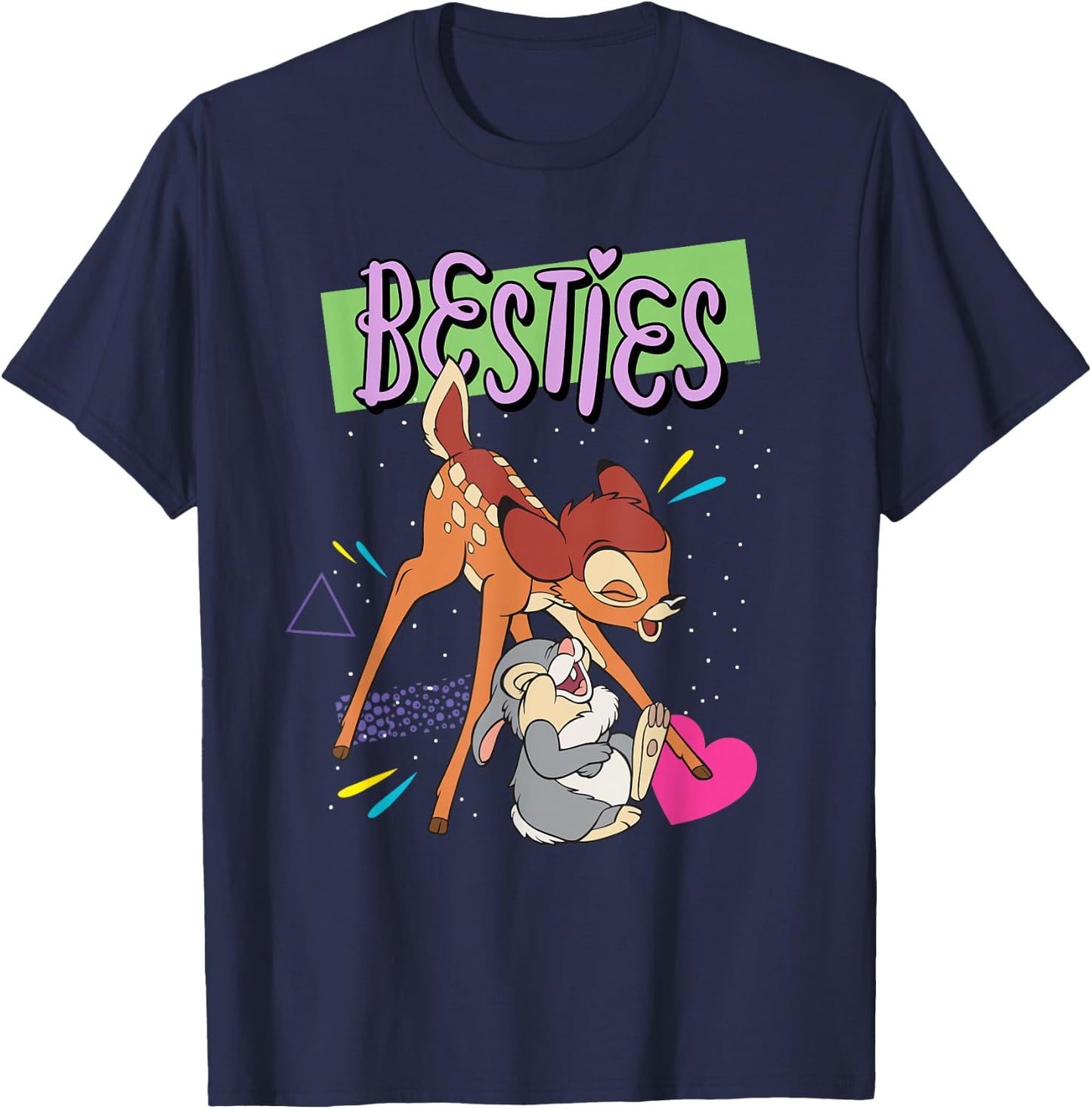 Marvel Legends Disney Bambi and Thumper Besties BFF Best Friends Valentine T-Shirt - T-Shirt | Navy
