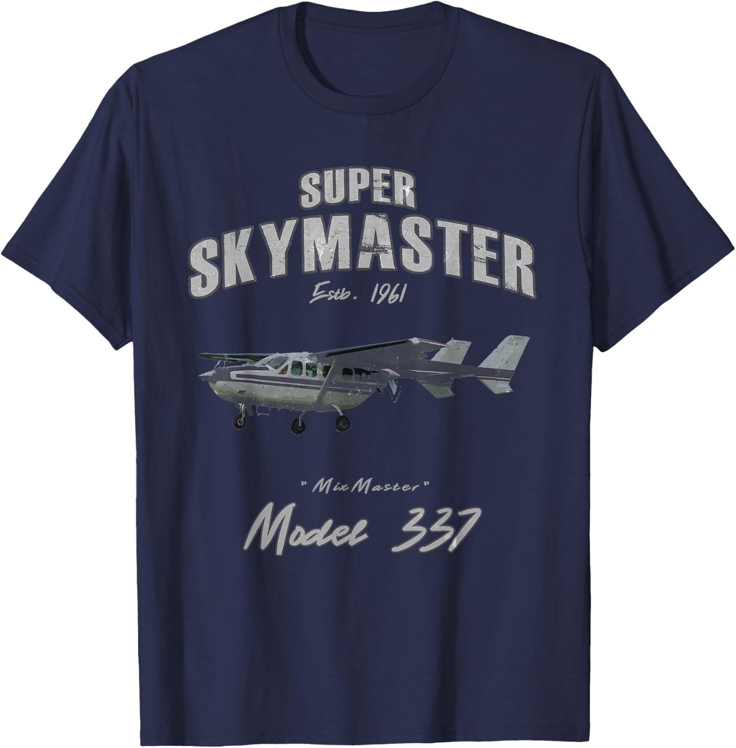 Model 337 Skymaster Airplane Vintage Design T-Shirt - T-Shirt | Navy