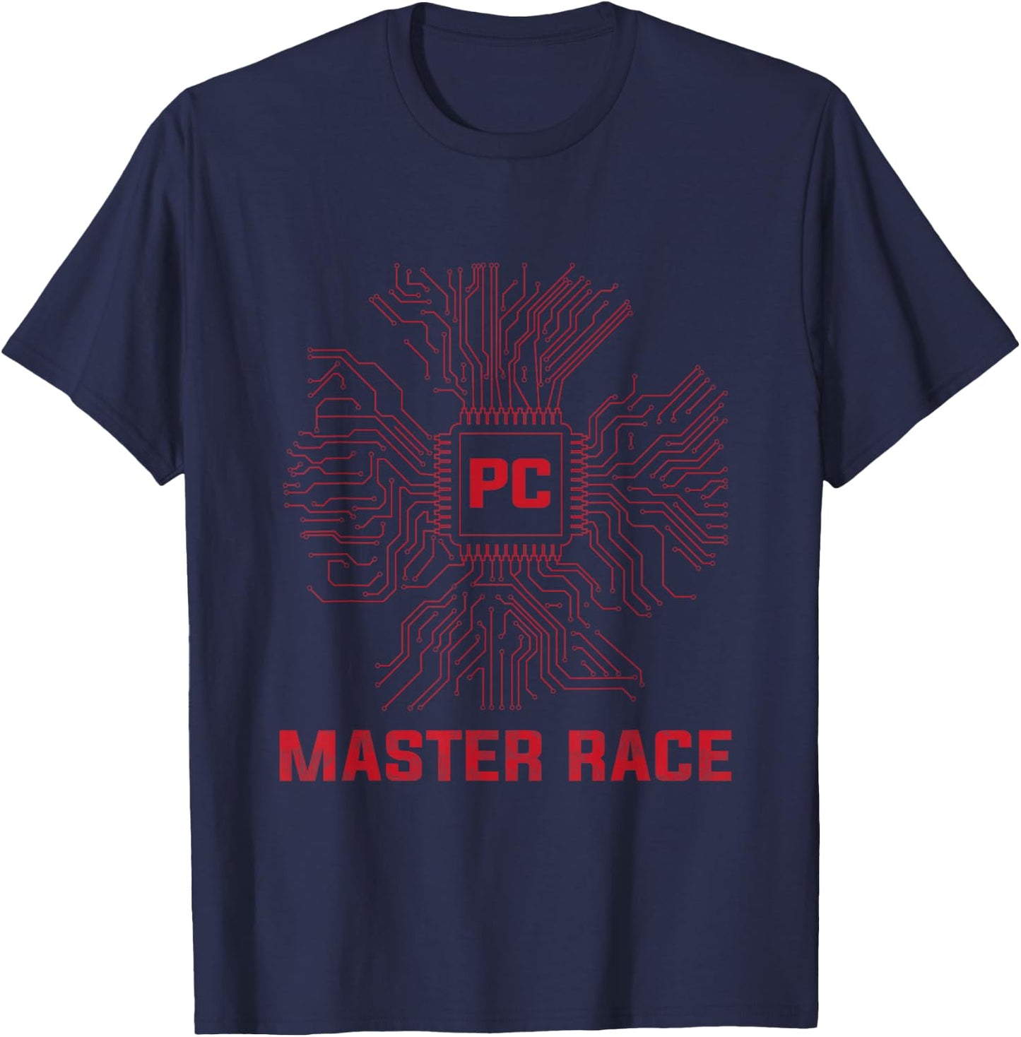 PC Computer Master Race CPU Gaming Gift Gamer T-Shirt - T-Shirt | Navy