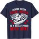 Proud Moto Aunt Motocross Rider Aunt Motocross Aunt T-Shirt - T-Shirt | Navy
