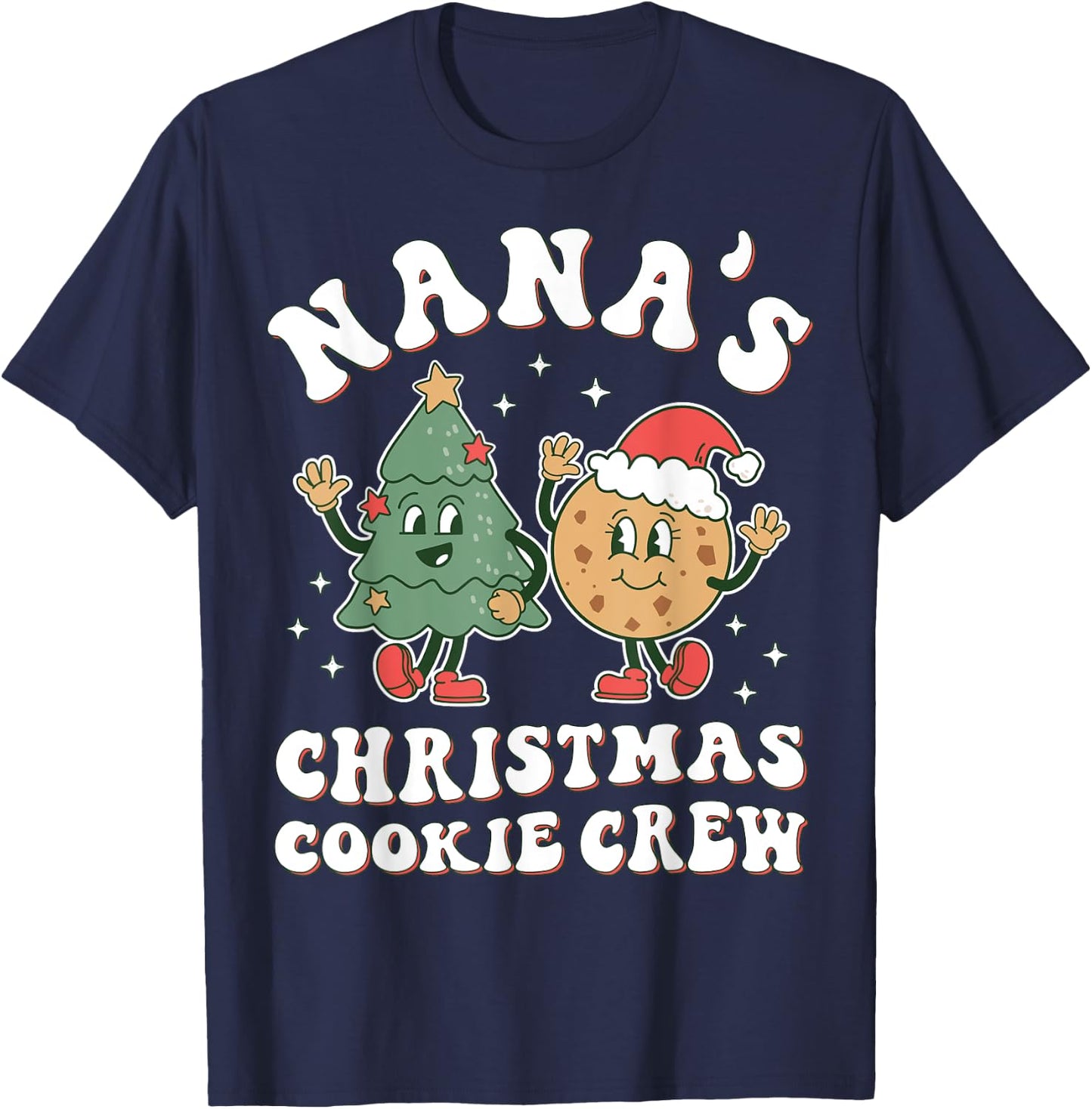 Nana’s Christmas Cookie Crew | Taste Tester Baker Taster Kid T-Shirt - T-Shirt | Navy