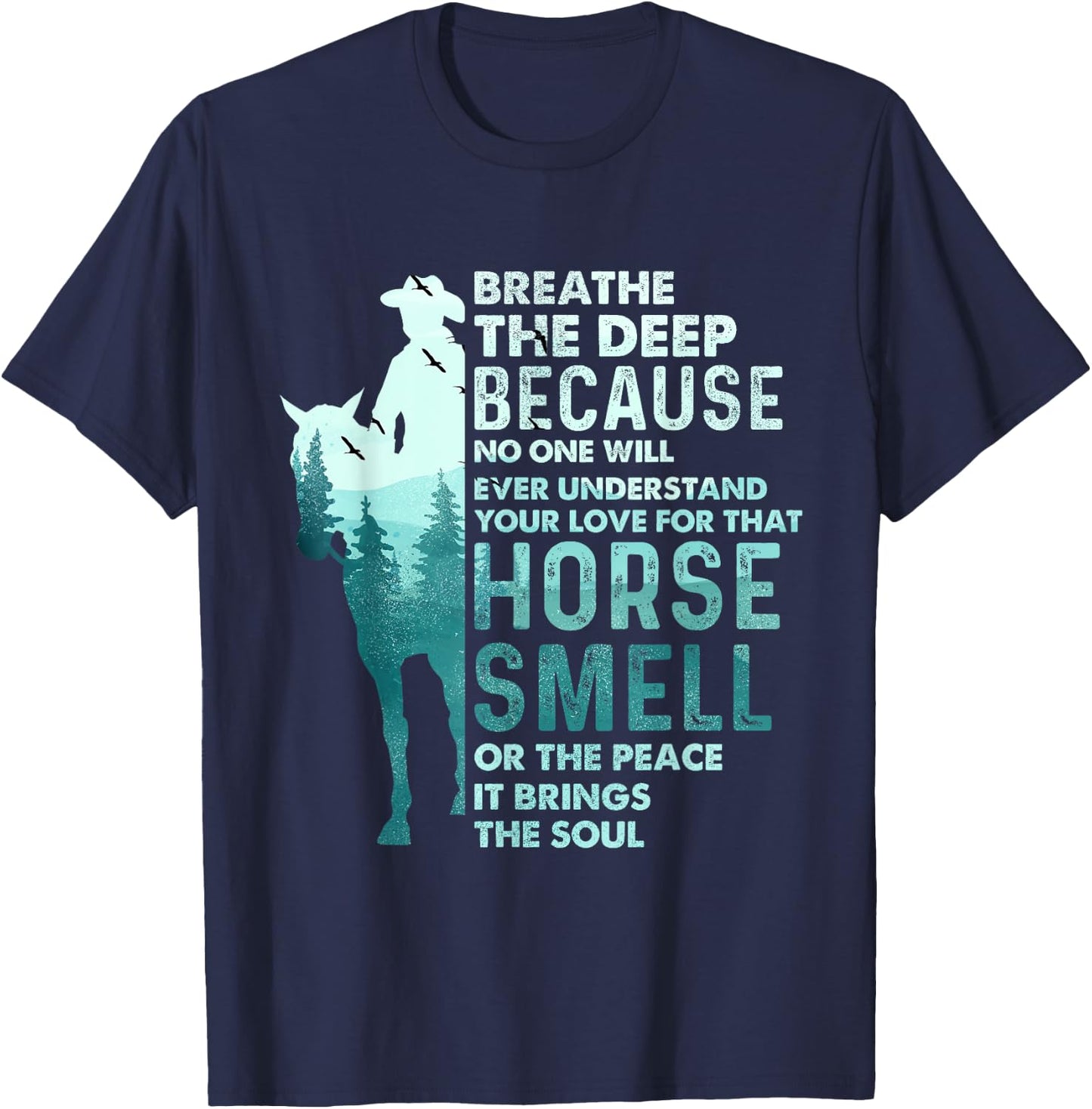 Love For That Horse Smell - Equestrian Horseback Riding T-Shirt - T-Shirt | Navy