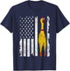 Funny Rubber Chicken Vintage American US Flag Men & Women T-Shirt - T-Shirt | Navy