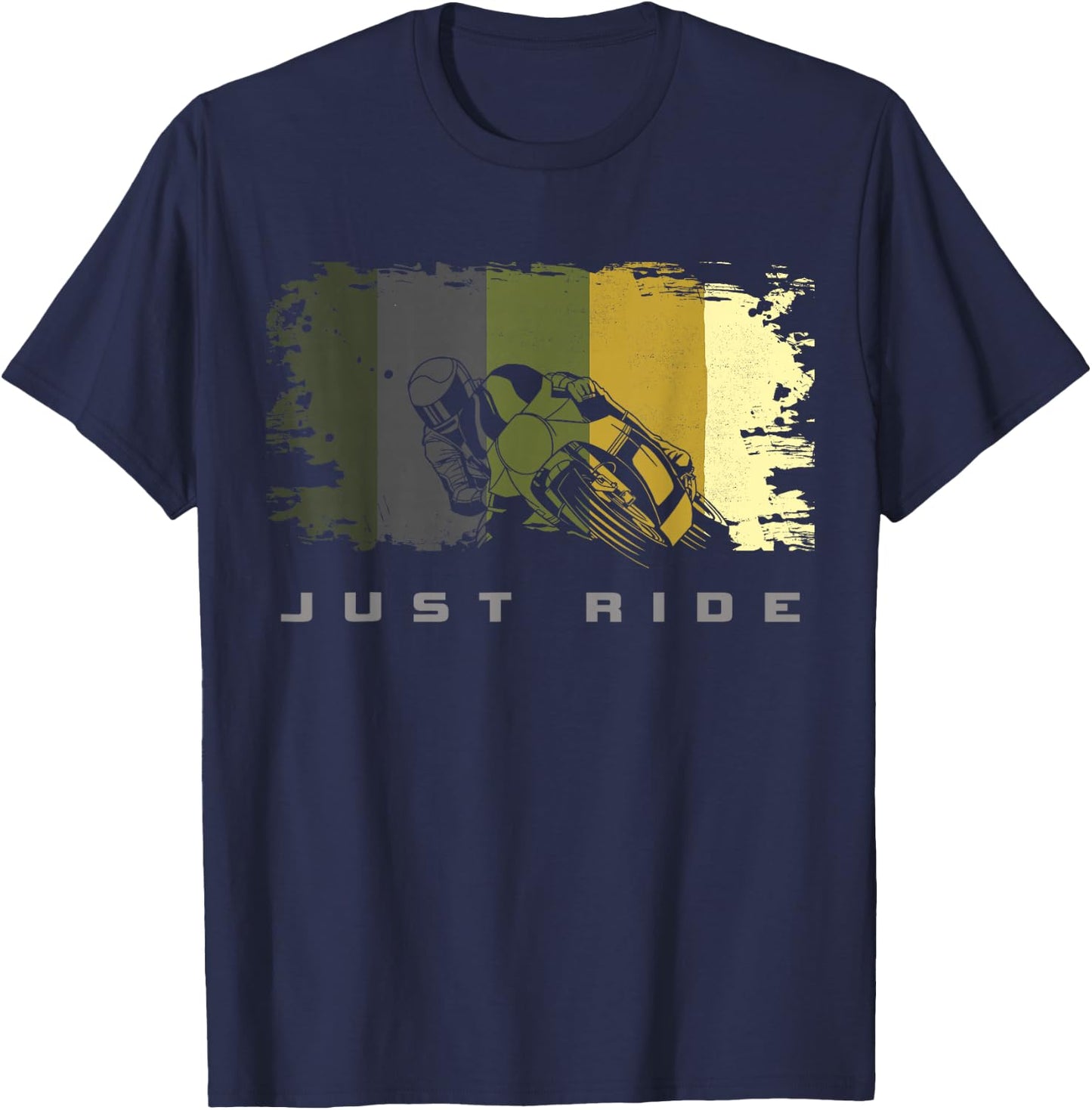 Motorcycle , Black T-Shirt - T-Shirt | Navy