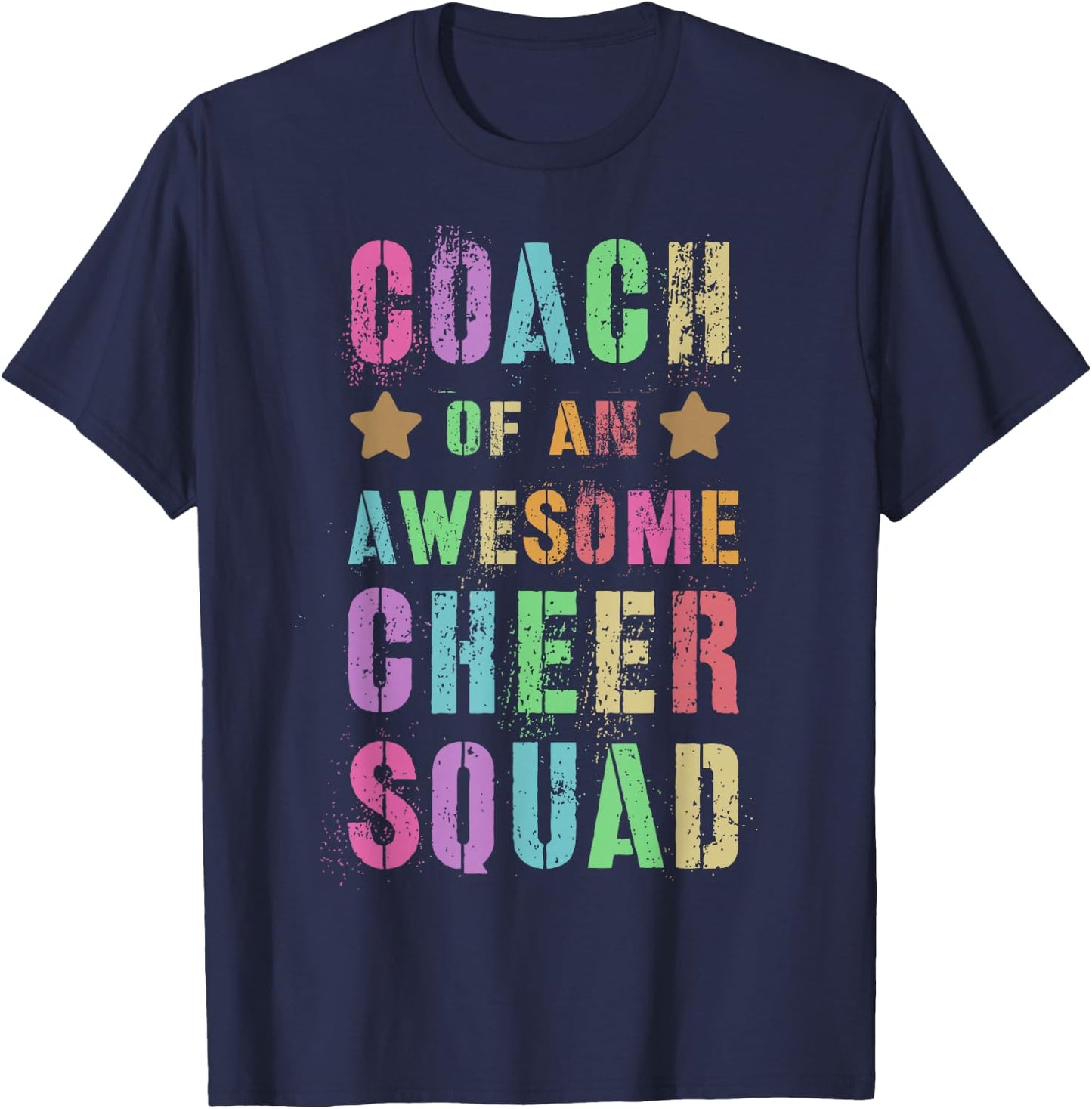 Cheerleader COACH of an AWESOME CHEER SQUAD Cheerleading T-Shirt - T-Shirt | Navy