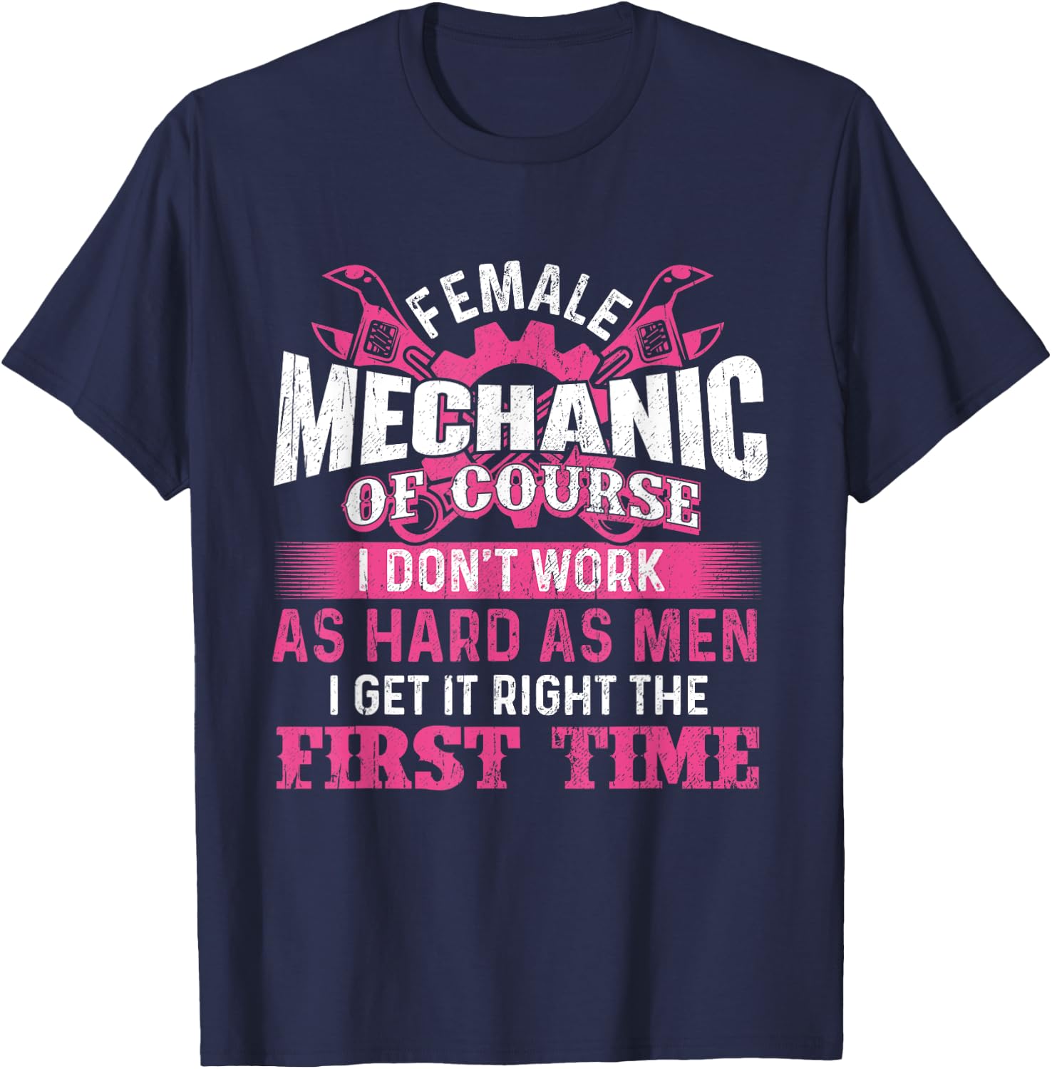 Female Mechanic - Aircraft Plane Lover Airplane Maintenance T-Shirt - T-Shirt | Navy