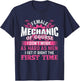 Female Mechanic - Aircraft Plane Lover Airplane Maintenance T-Shirt - T-Shirt | Navy