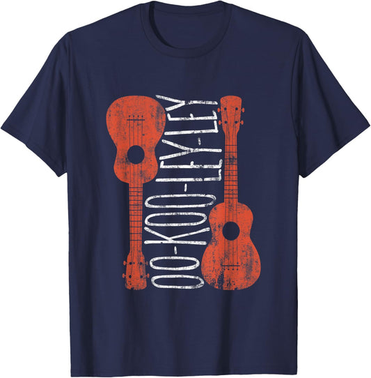 OO KOO LEY LEY Ukulele Pronunciation - Ukulele Guitar T-Shirt - T-Shirt | Navy
