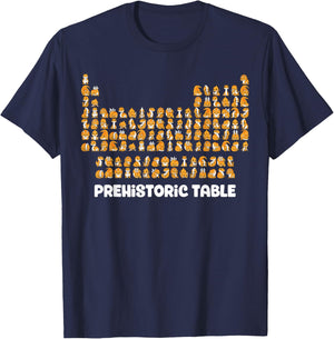 Periodic Table Shirt Chemistry Dinosaur Prehistoric Chemist T-Shirt - T-Shirt | Navy