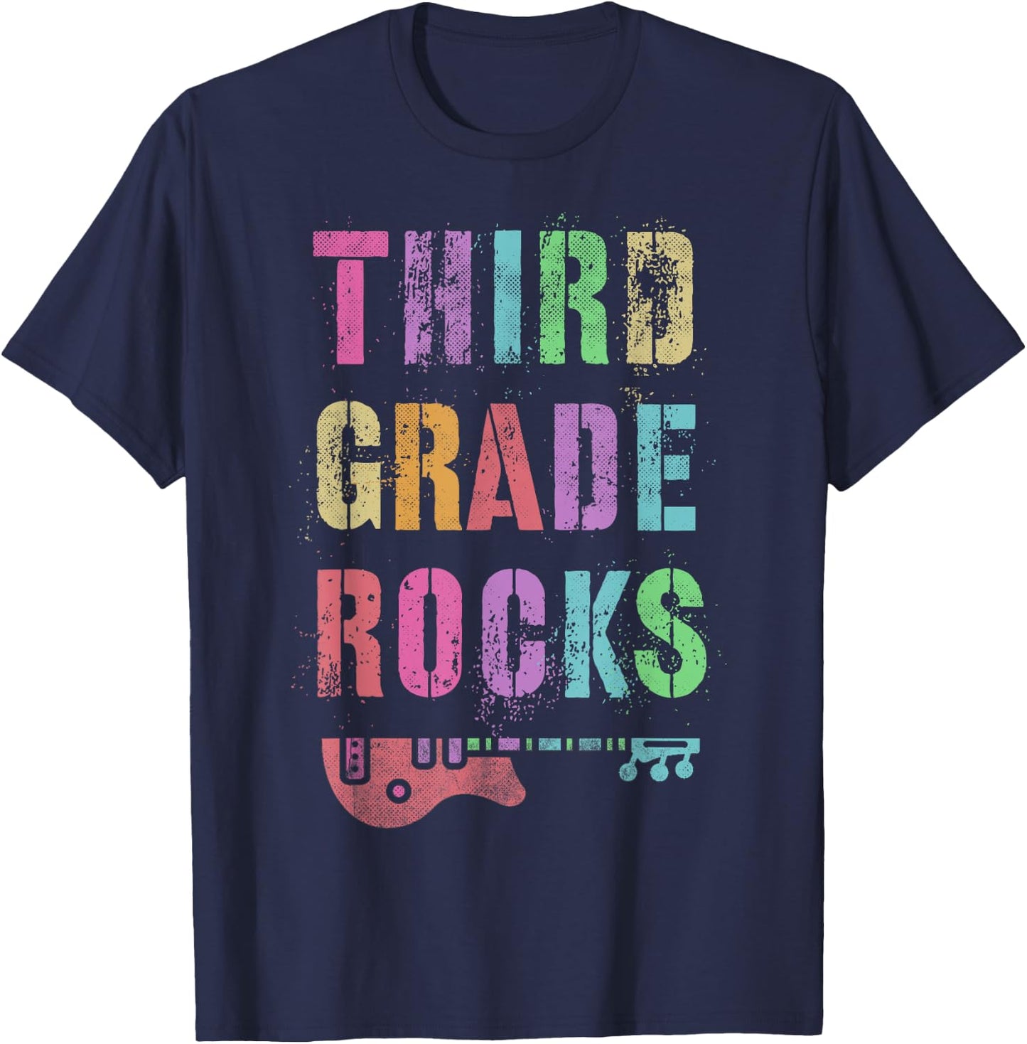 3rd GRADE ROCKS Teacher Rockstar Team THIRD Grader Is My Jam Men Women Kids T-Shirt - T-Shirt | Navy