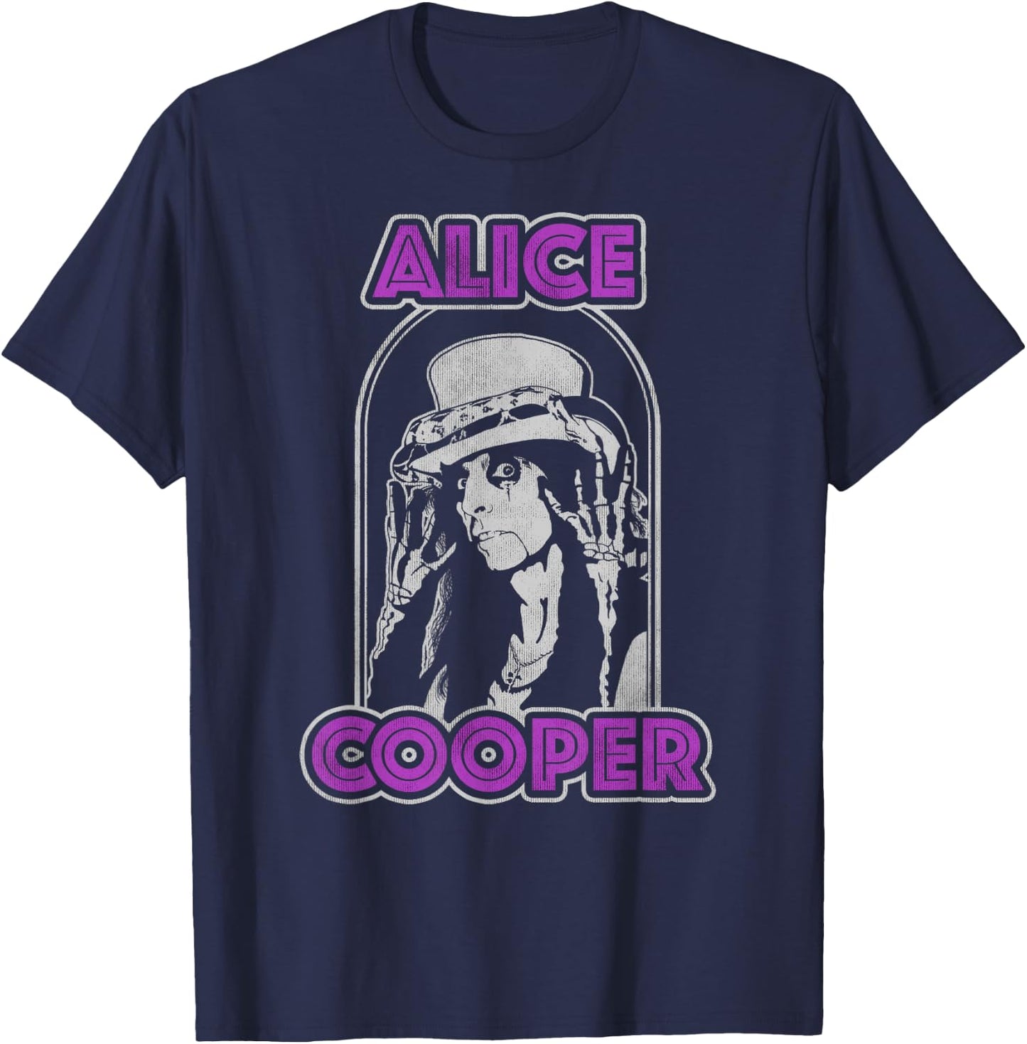 Alice Cooper – Top Hat T-Shirt - T-Shirt | Navy