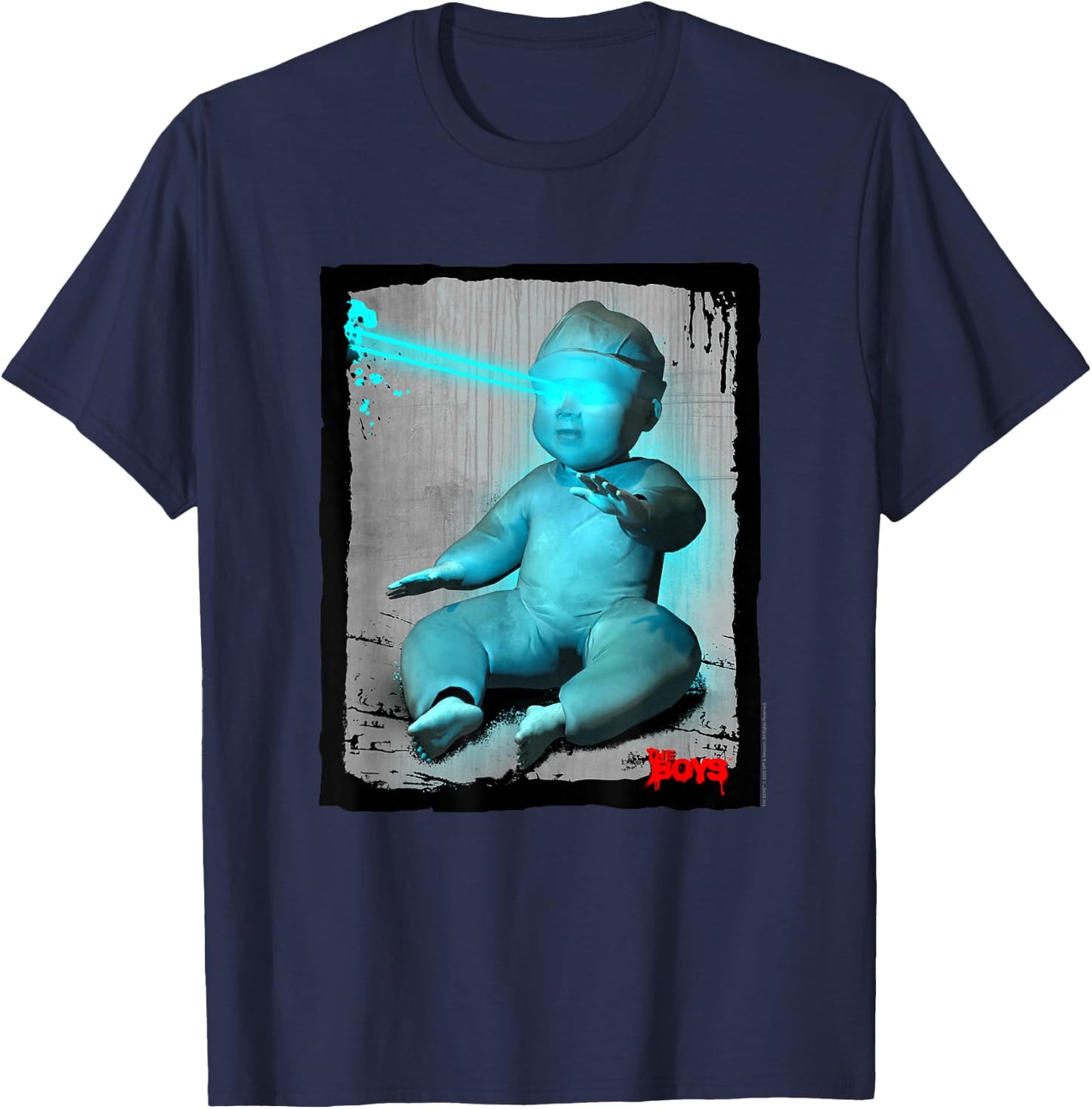 The Boys Laser Baby Superhero TV Show T-Shirt - T-Shirt | Navy