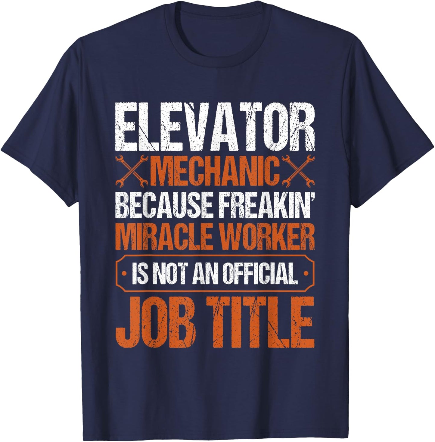 Elevator Mechanic Work Uniform Technician T-Shirt - T-Shirt | Navy