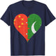 Chinese Pakistani Flag Heart T-Shirt - T-Shirt | Navy