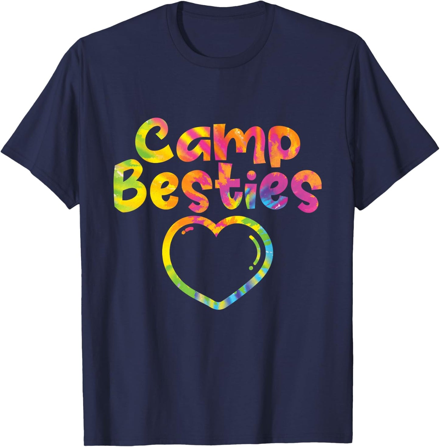 Camp Besties - Tie Dye Buddy Matching Best Friend Frienship T-Shirt - T-Shirt | Navy