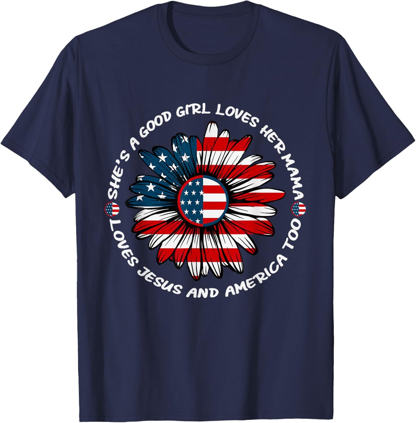 She's a Good Girl Loves her Mama T-Shirt - T-Shirt | Navy