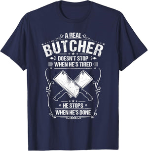 Butchery When He's Done Butcher T-Shirt - T-Shirt | Navy
