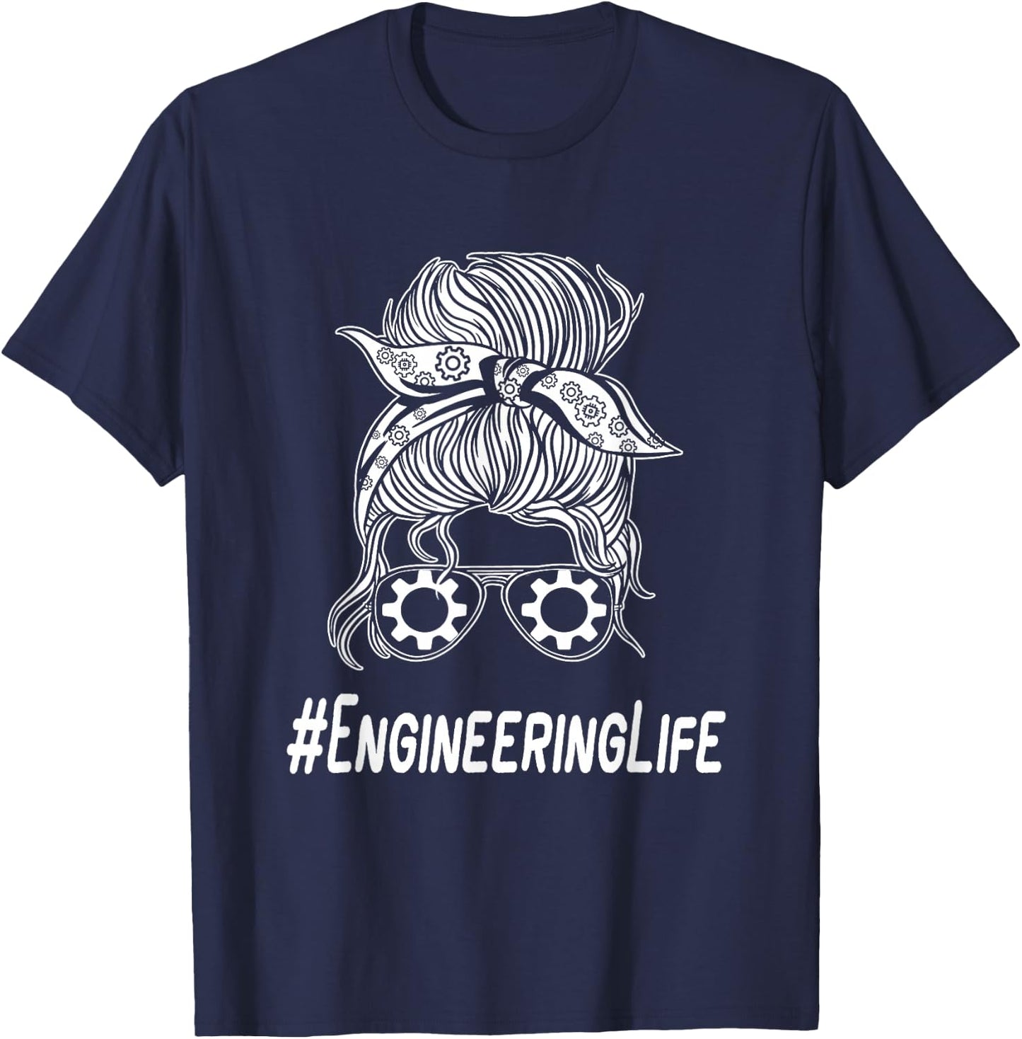 Female Civil Engineering Woman Mechanical Engineers T-Shirt - T-Shirt | Navy