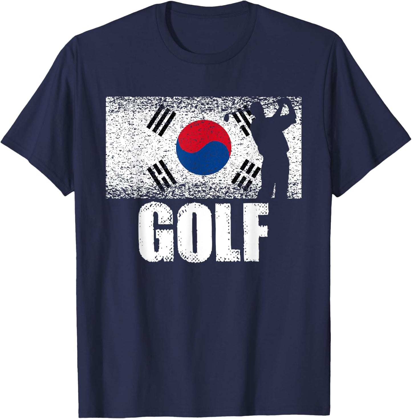 Golf sports, Korea flag, Korean golfer golfing T-Shirt - T-Shirt | Navy