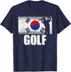 Golf sports, Korea flag, Korean golfer golfing T-Shirt - T-Shirt | Navy