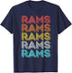 Vintage Retro Rams T-Shirt - T-Shirt | Navy