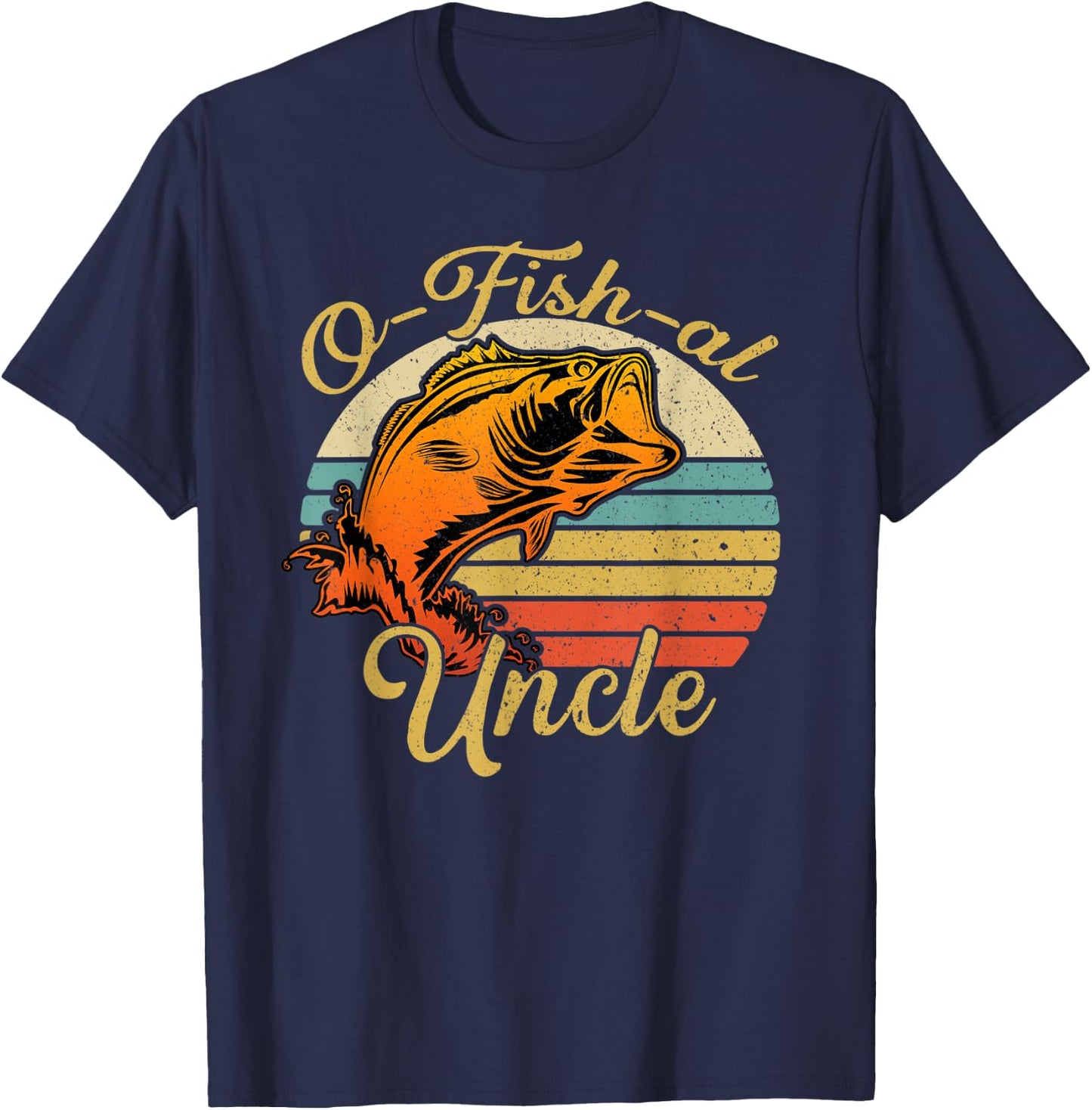 O fish al Uncle Baby Pregnancy Announcement T-Shirt - T-Shirt | Navy