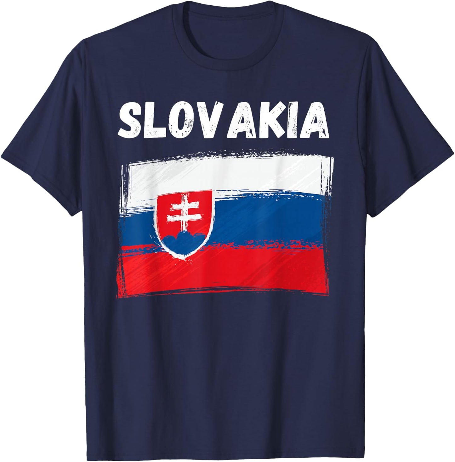 Slovakia Flag Holiday Vintage Grunge Slovak Flag T-Shirt - T-Shirt | Navy
