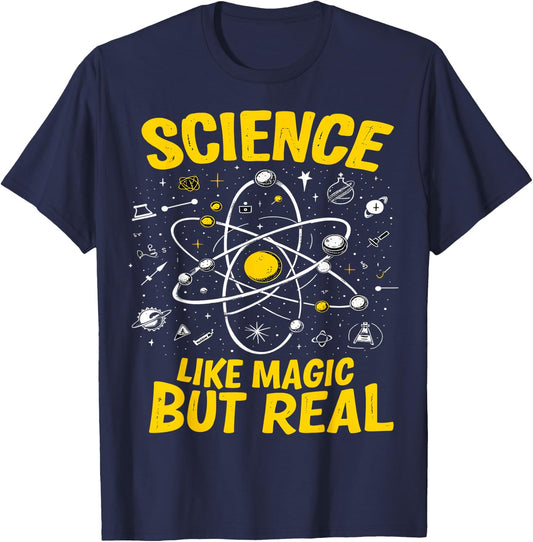 Science Like Magic But Real T-Shirt - T-Shirt | Navy