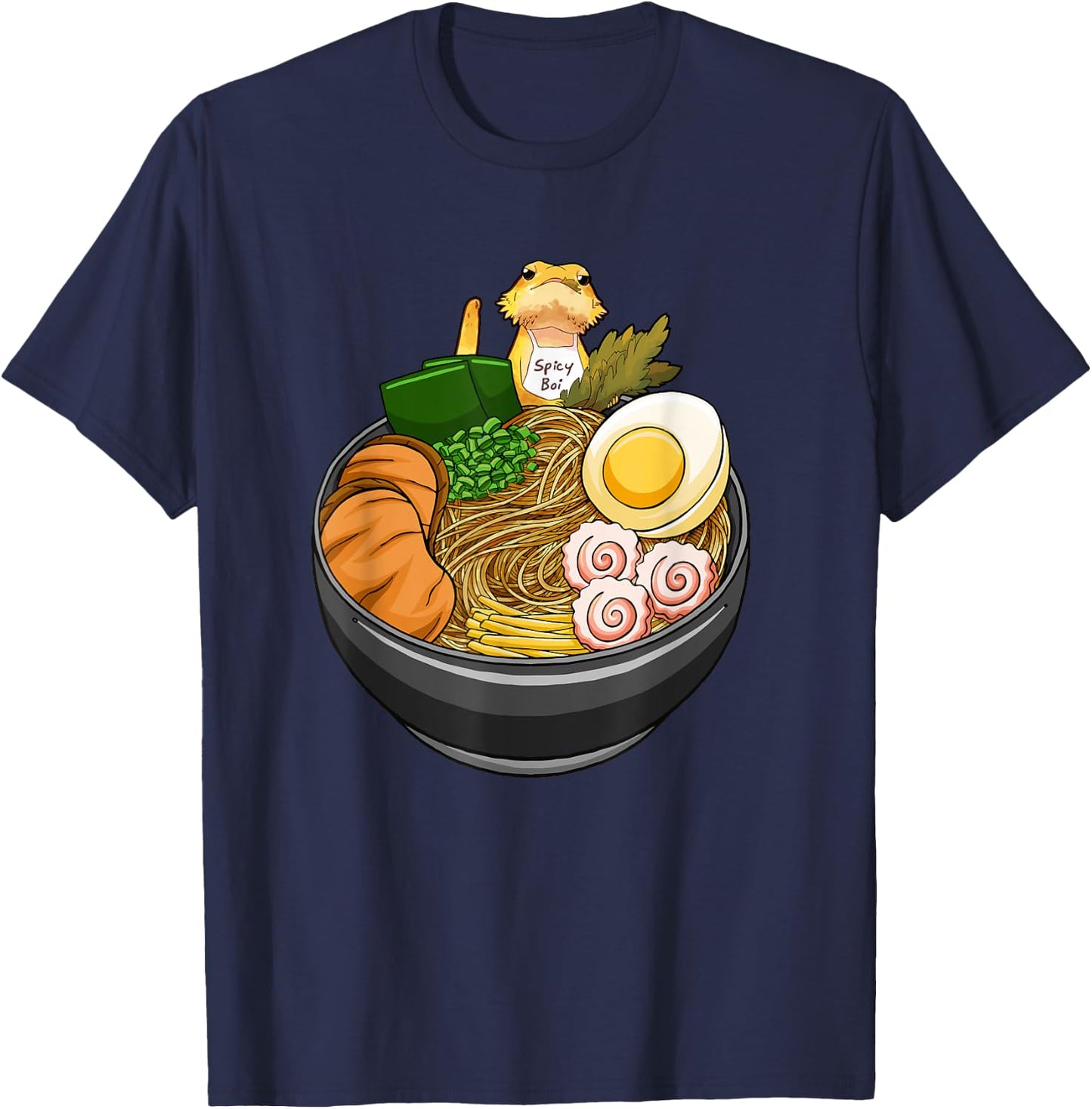 Bearded Dragon Ramen Noodles Kawaii Japanese Anime Kids T-Shirt - T-Shirt | Navy