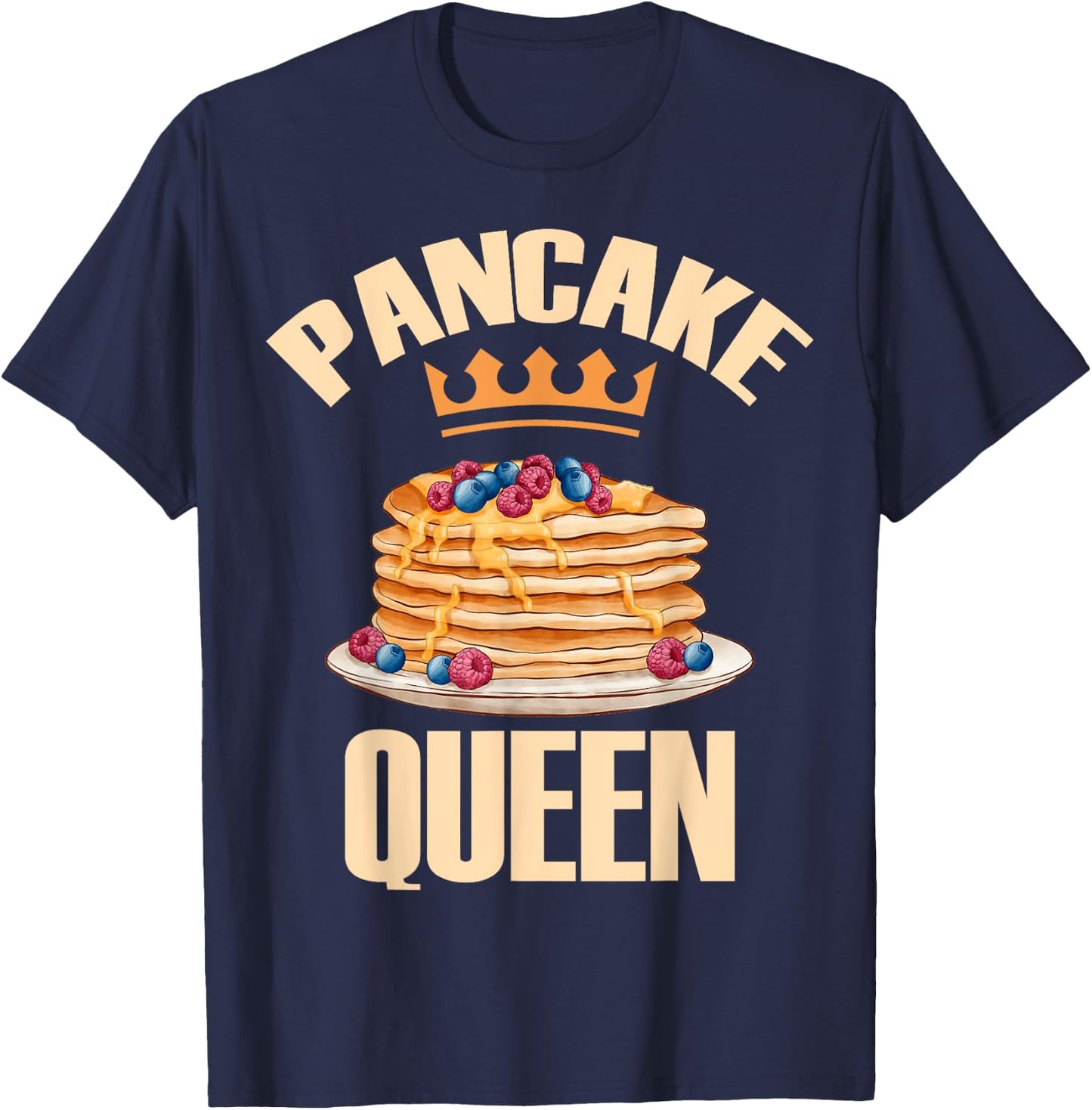 Pancake Queen Birthday Party Cool Breakfast Pancake Squad T-Shirt - T-Shirt | Navy