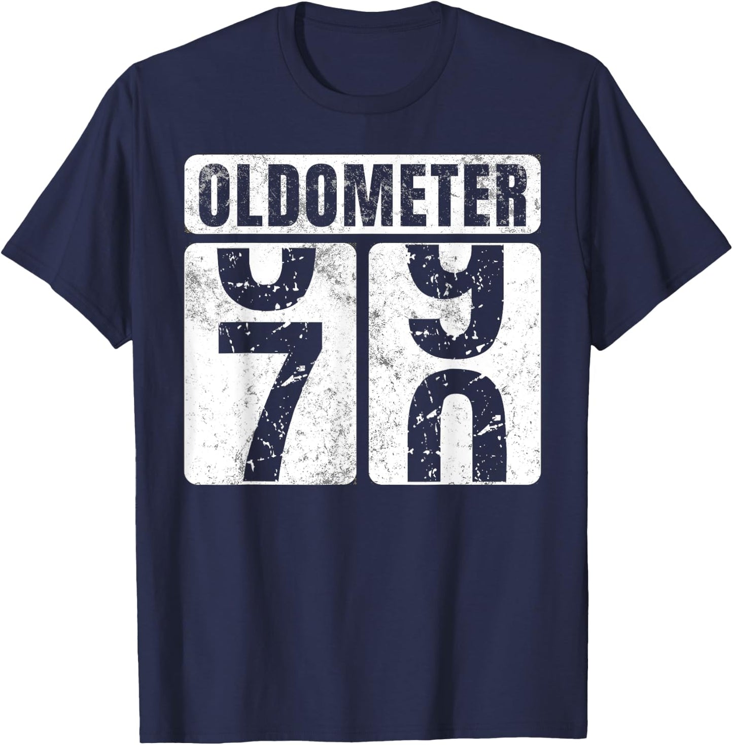 Oldometer 70 Shirt Vintage Funny 70th Birthday Gift T-Shirt - T-Shirt | Navy