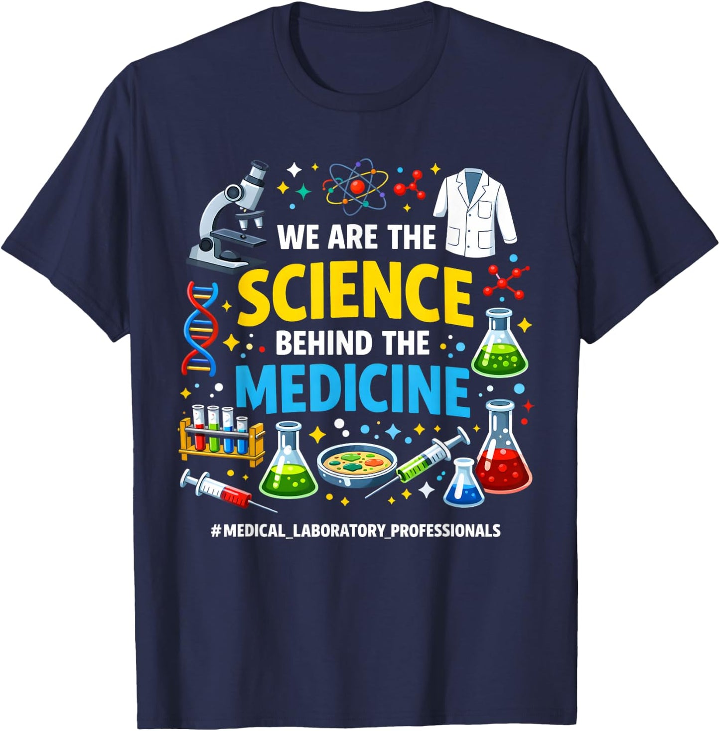 Laboratory Lab Technician Lab Tech Nerd Lab Squad Lab Week T-Shirt - T-Shirt | Navy