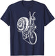 Cycling Snail Slug Bicycle Clothes Outfit Cyclist Gift Snail T-Shirt - T-Shirt | Navy