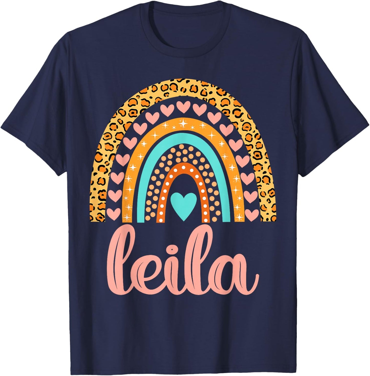 Leila Leila Name Birthday Shirt Gift T-Shirt - T-Shirt | Navy