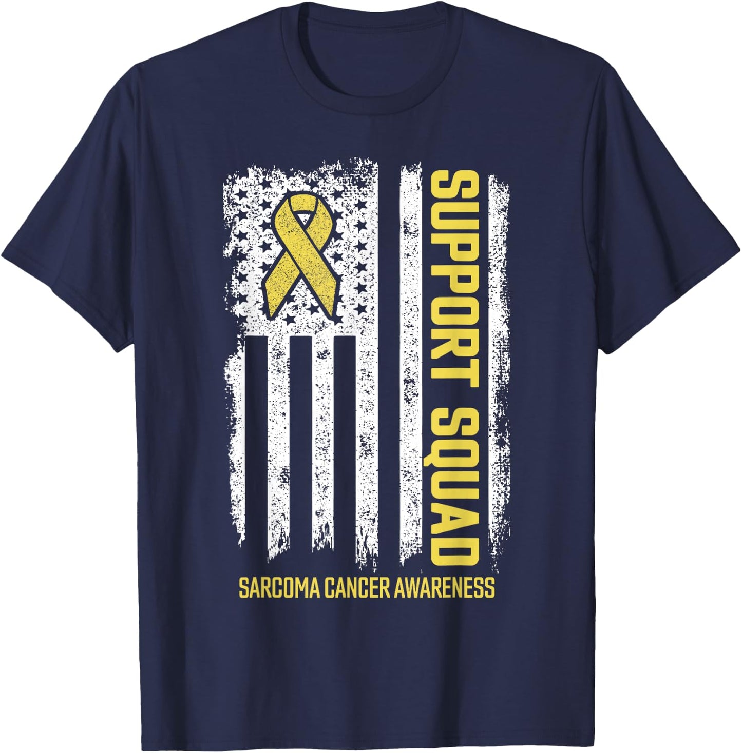 Sarcoma Cancer Shirts Support Squad Sarcoma Cancer Awareness T-Shirt - T-Shirt | Navy