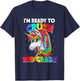 I'm Ready To Crush 3rd Grade Back To School Unicorn Girls T-Shirt - T-Shirt | Navy