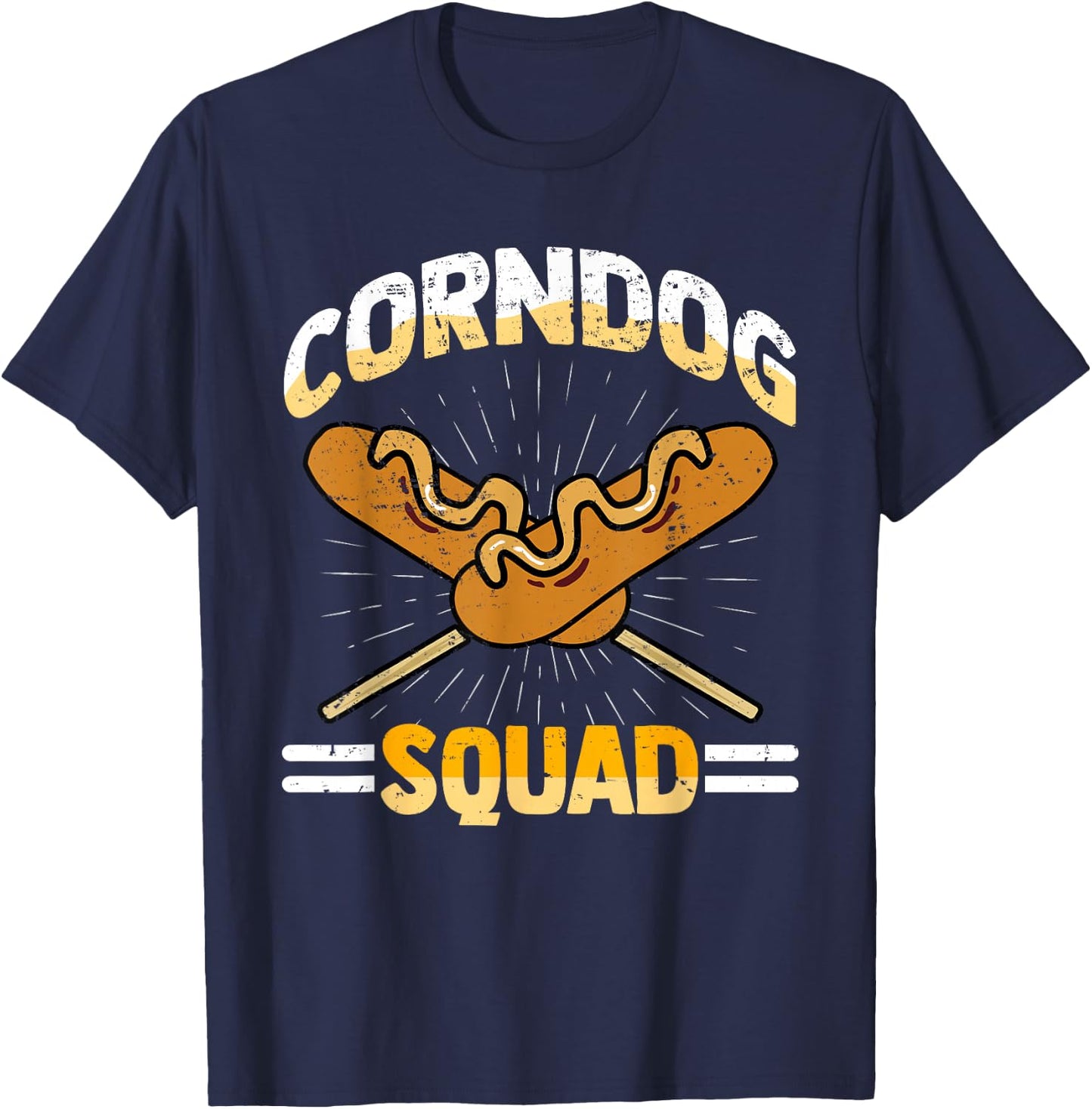 I Love Corndogs Squad, Carnival, Corn Dogs, Hot Dog T-Shirt - T-Shirt | Navy