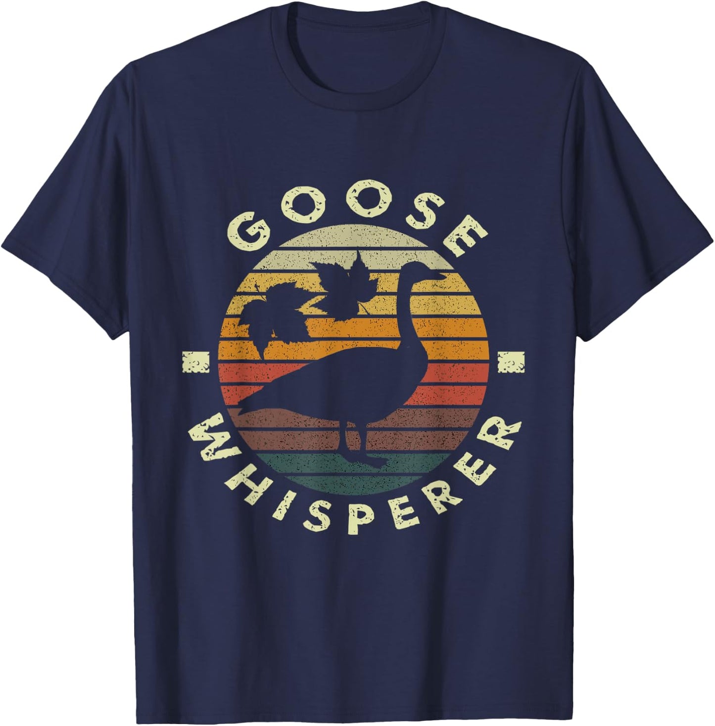 Goose Whisperer Silly Canadian Goose on The Loose T-Shirt - T-Shirt | Navy