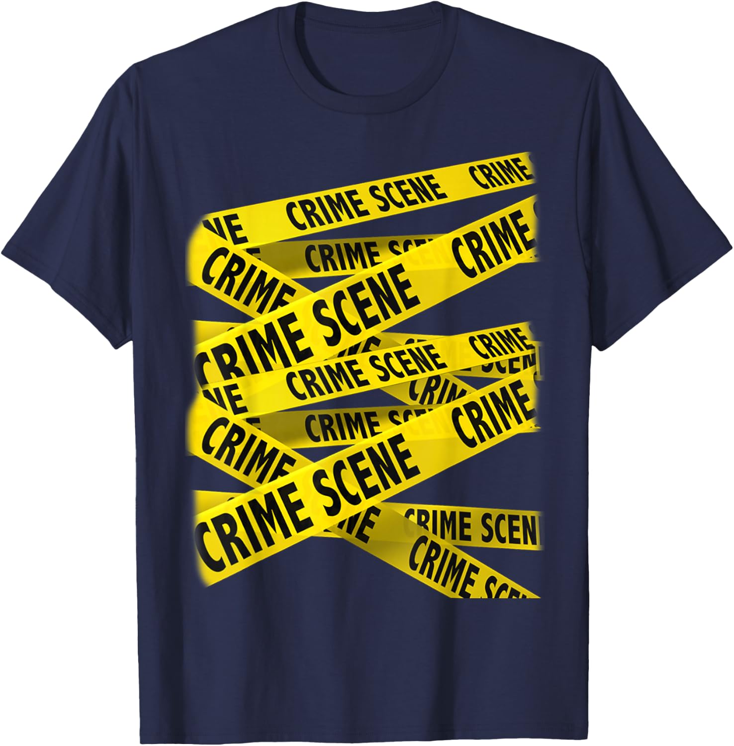 Crime Scene Investigation Tape, CSI Police, Forensic Science T-Shirt - T-Shirt | Navy